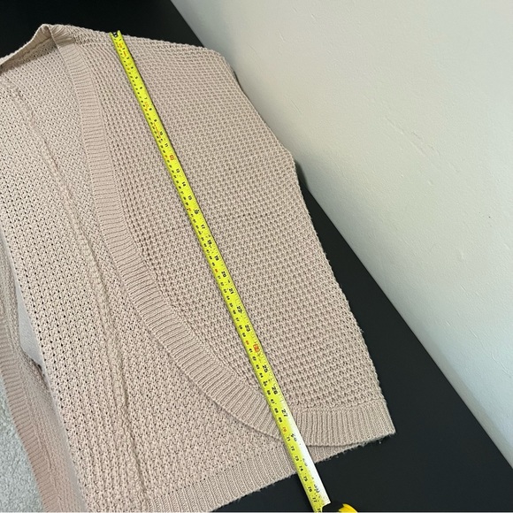 Charlotte Russe Open Cardigan Sweater | Mauve Pink | 100% Acrylic - Picture 8 of 10